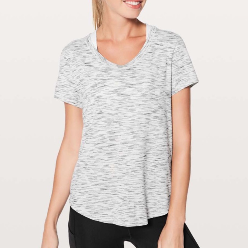 Lululemon Meant to Move Tee Tiger Space Dye BW